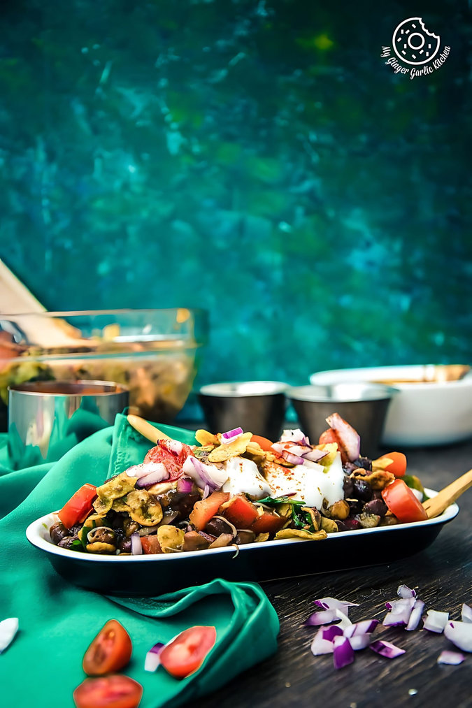 Image of Kala Chana Chaat (Sprouts Chaat) - Black Chickpeas Salad
