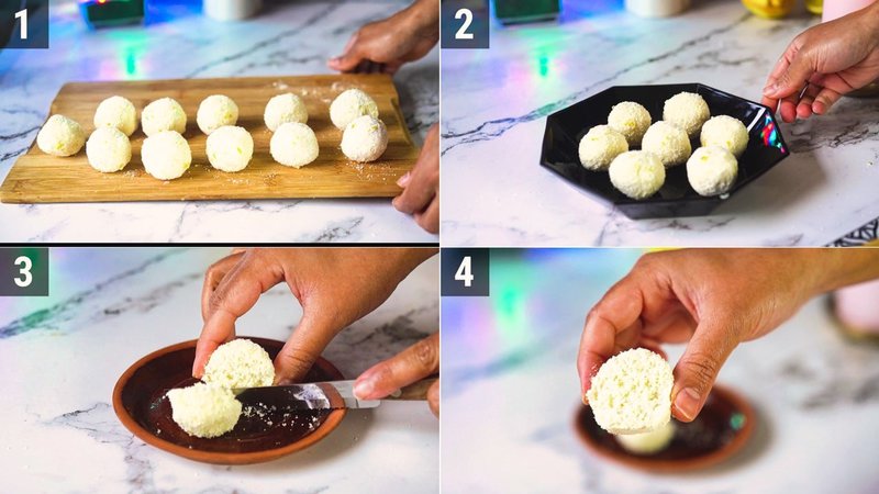 Image of the recipe cooking step-1-6 for Cottage Cheese Lemon Balls