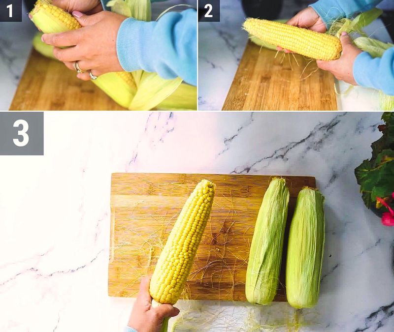 Image of the recipe cooking step-1-1 for Indian Style Roasted Corn - Masala Bhutta