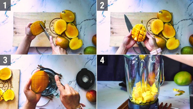 Image of the recipe cooking step-1-1 for Mango Smoothie