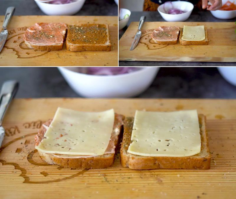 Image of the recipe cooking step-1-4 for Peanut Butter & Veggie Grilled Cheese Sandwich