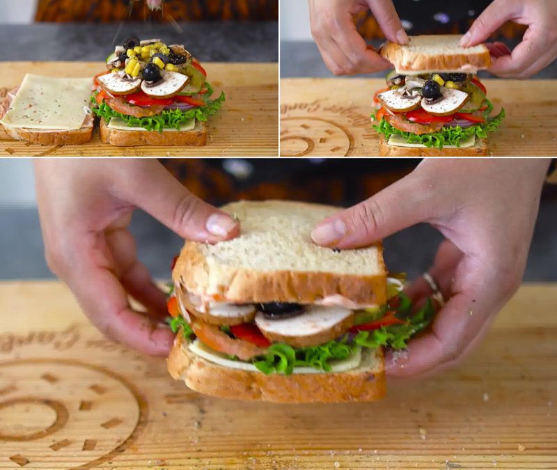 Image of the recipe cooking step-1-6 for Peanut Butter & Veggie Grilled Cheese Sandwich