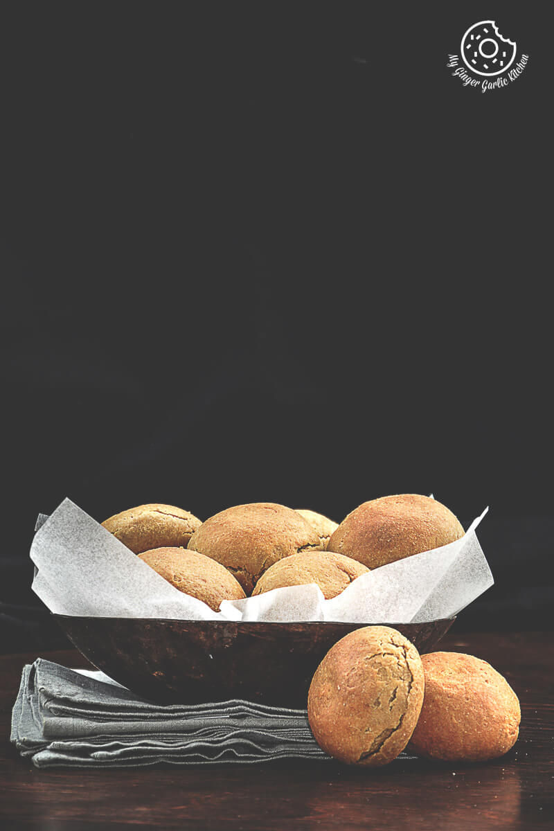 some bati in a bowl on a table